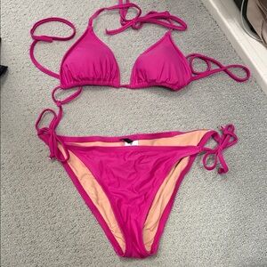 J. Crew Fuchsia Bikini Set